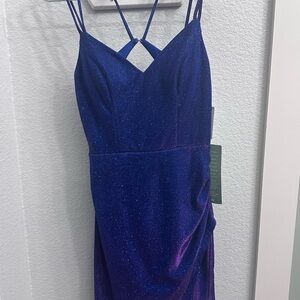 JCPenney Shimmering Purple and Blue Dress